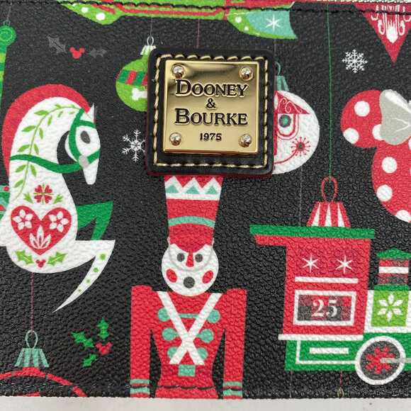 Dooney & Bourke Black Red Leather Disney Christmas Wallet | OS - Picture 4 of 6